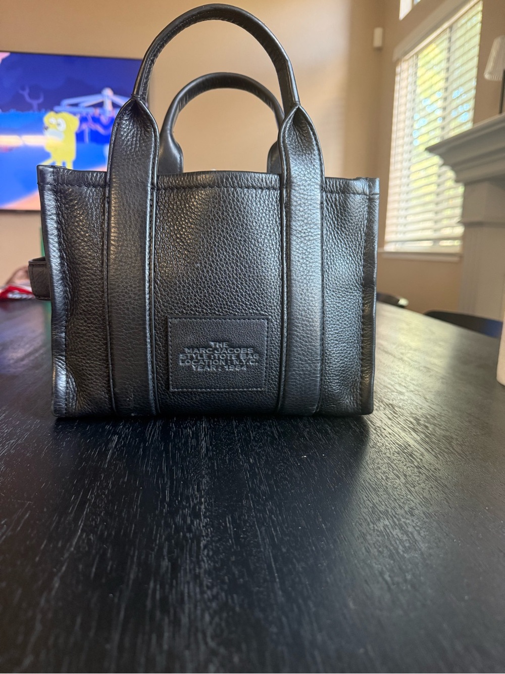Marc Jacobs Black Pebbled Leather Small Tote with Removable Strap - Picture 6 of 7